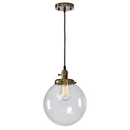 Ren-Wil Antonio Pendant in Clear with Glass Globe Shade