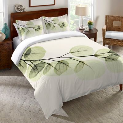 Laural Home Eucalyptus X Ray Duvet Cover In Green Bed Bath Beyond