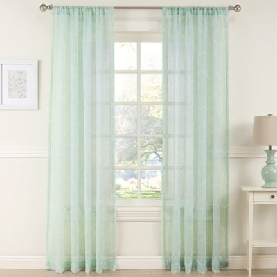 Daydreamer Sheer Window Curtain Panel In Mint Bed Bath Beyond