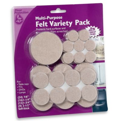Heavy Duty 56-Piece Felt Pads in Oatmeal