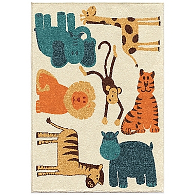 Aria Rugs Kids Court 5-Foot 3-Inch x 7-Foot 6-Inch Safari Area Rug in Beige. View a larger version of this product image.