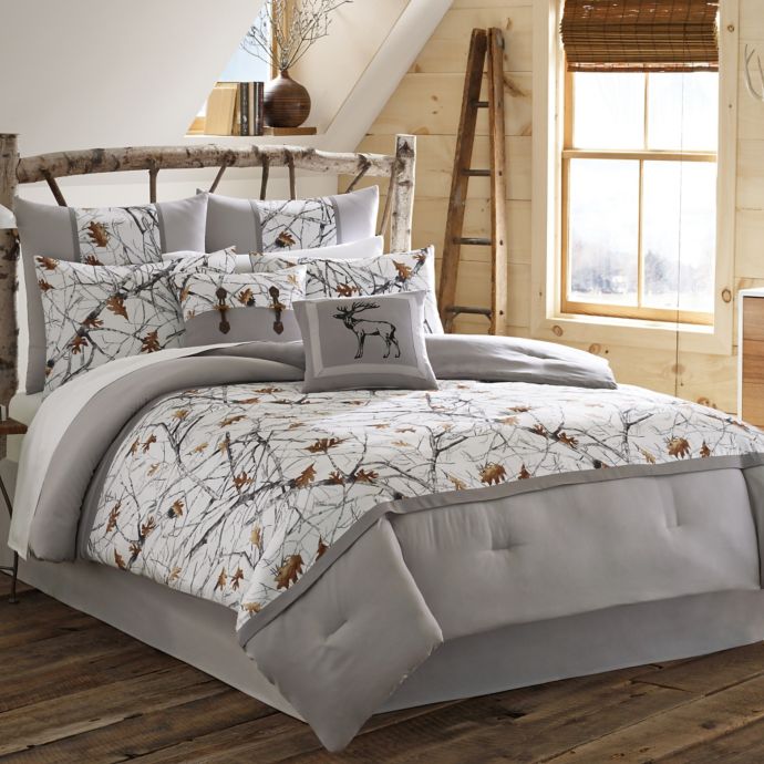 True Timber Snowfall Comforter Set In White Bed Bath Beyond