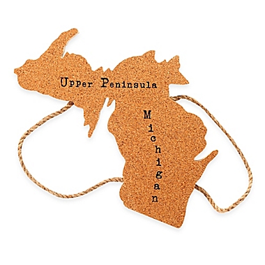 Thirstystone&reg; Michigan Upper Peninsula Shaped Cork/Rope Trivet in Natural. View a larger version of this product image.