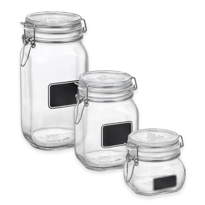 Bormioli Rocco Fido Square Chalk Label Jar Bed Bath Beyond