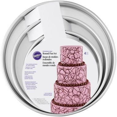 Wilton&reg; 4-Piece Round Cake Pan Set. View a larger version of this product image.