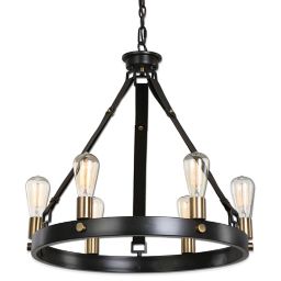 Uttermost Marlow 6-Light Ceiling-Mount Chandelier in Antique Bronze