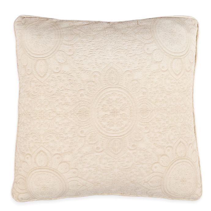 Wamsutta® Collection Positano Square Throw Pillow in Ivory Bed Bath