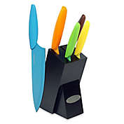 Oceanstar Design 6-Piece Nonstick Cutlery Set with Black Knife Block