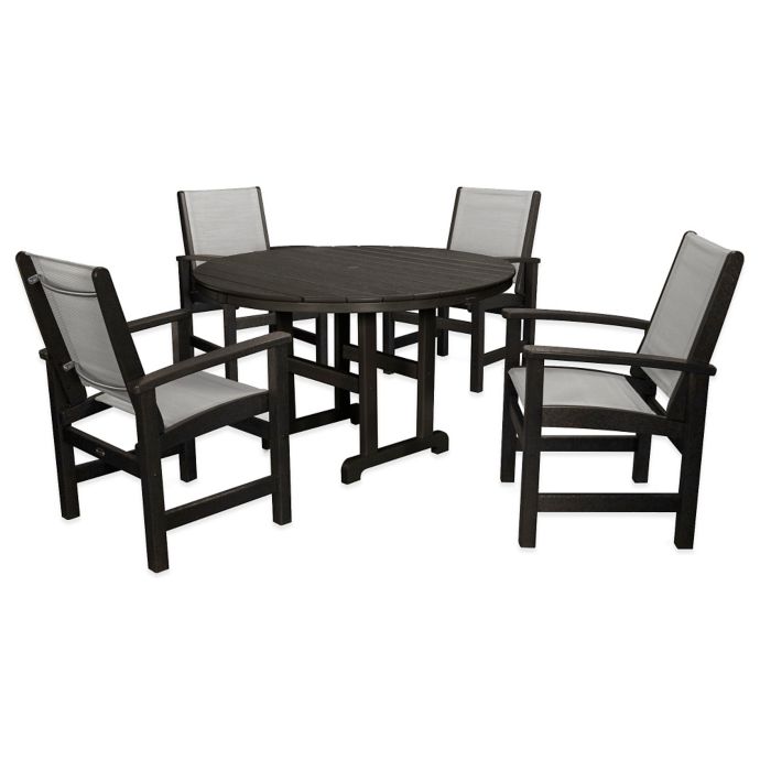 POLYWOOD® Coastal 5Piece Outdoor Dining Set Bed Bath & Beyond