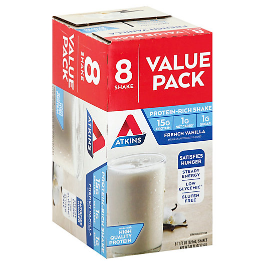 Alternate image 1 for Atkins® 8-Pack French Vanilla Protein-Rich Shakes