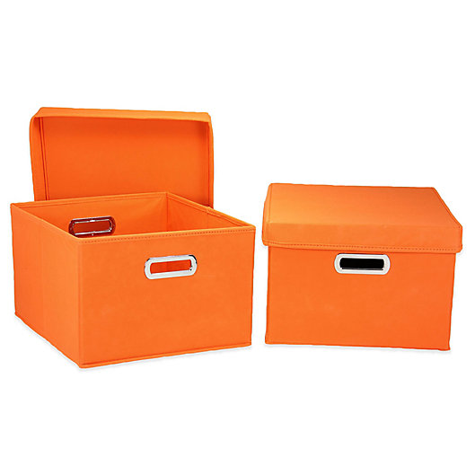Alternate image 1 for Household Essentials® Collapsible Storage Boxes (Set of 2)