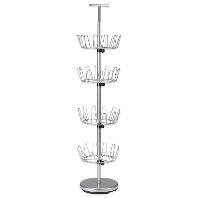 Household Essentials® 4Tier Revolving Shoe Tree in Silver