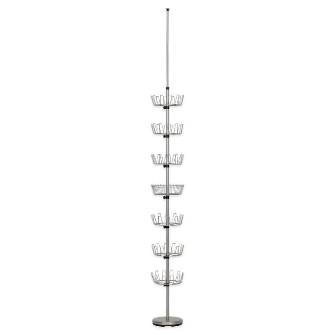 Household Essentials 6 Tier Floor To Ceiling Revolving Shoe Tree