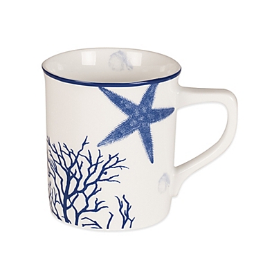 Everyday White&reg;  by Fitz and Floyd&reg; Coastal Starfish & Coral Mug. View a larger version of this product image.