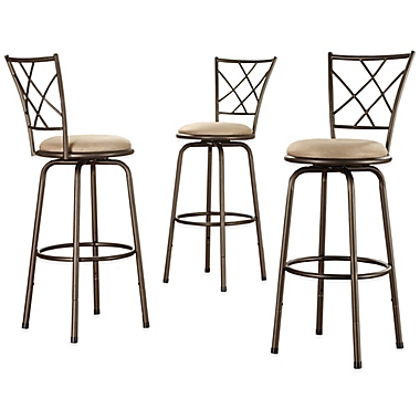iNSPIRE Q&reg; Fulton Adjustable Swivel Bar Stool (Set of 3). View a larger version of this product image.