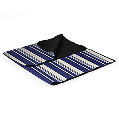 Picnic Time&reg; XL Outdoor Picnic Blanket in Blue Stripes. View a larger version of this product image.