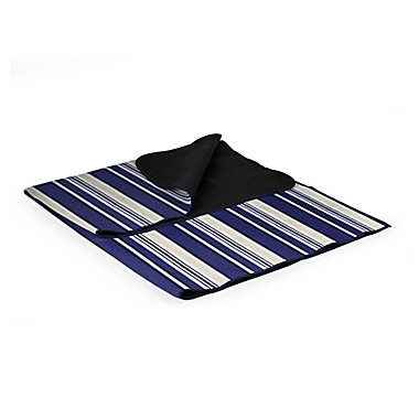 Picnic Time&reg; XL Outdoor Picnic Blanket in Blue Stripes. View a larger version of this product image.