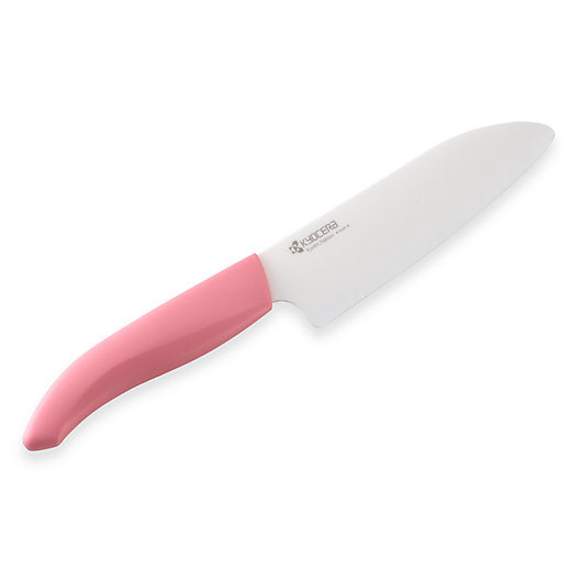 Alternate image 1 for Kyocera Ceramic 5 1/2-Inch Pink Santoku Knife