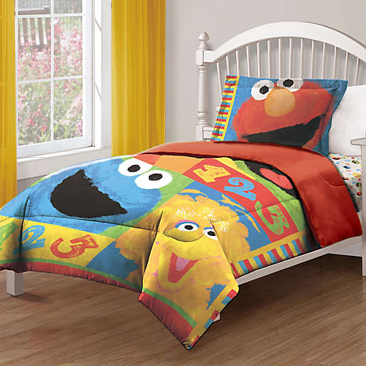 Sesame Street Elmo Microfiber 3 Piece Twin Bedding Sheet Set & Pillowcase Kids for sale online 