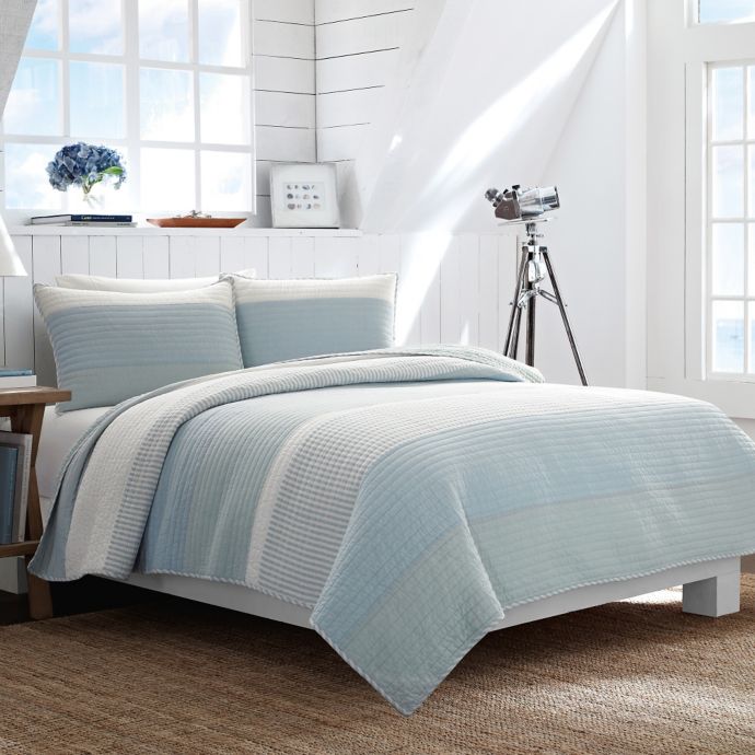Nautica® Cliffwood Quilt in Seafoam Bed Bath and Beyond Canada