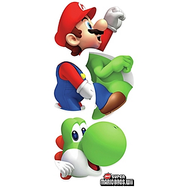 York Wallcoverings Yoshi/Mario Peel and Stick Giant Wall Decal. View a larger version of this product image.