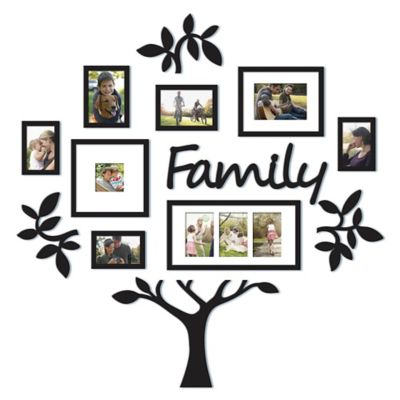 WallVerbs&trade; 13-Piece "Family" Tree Set in Black