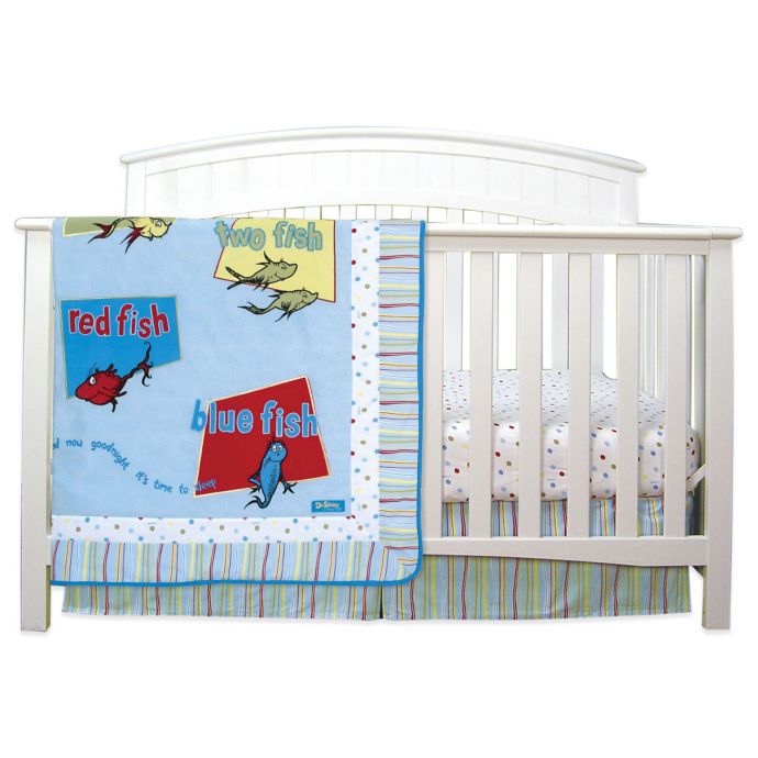 Trend Lab Dr Seuss One Fish Two Fish 3 Piece Crib Bedding Set