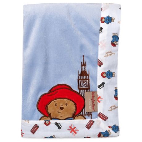 Trend Lab Paddington Bear Velour Receiving Blanket In Blue