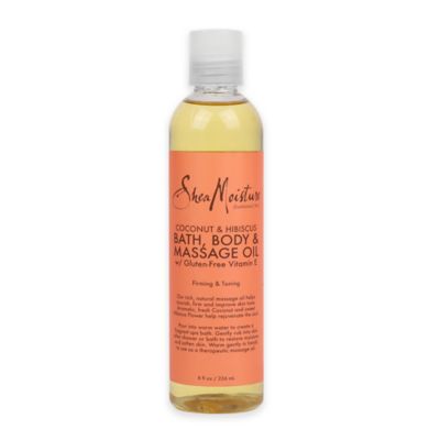 SheaMoisture Coconut & Hibiscus 8 oz. Bath, Body & Massage Oil with Gluten-Free Vitamin E