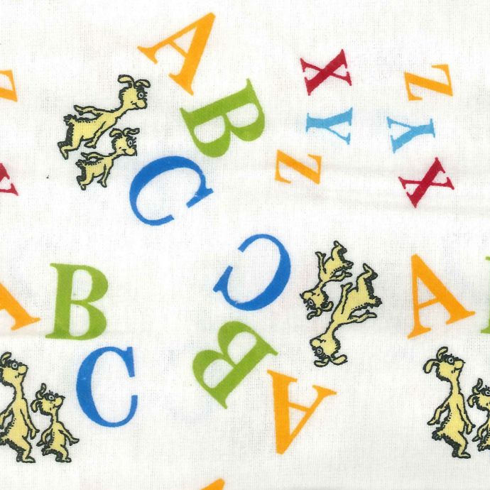 Trend Lab Dr Seuss Abc Flannel Fitted Crib Sheet Bed Bath