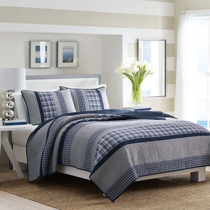 Nautica Adelson Quilt In Navy Bed Bath Beyond