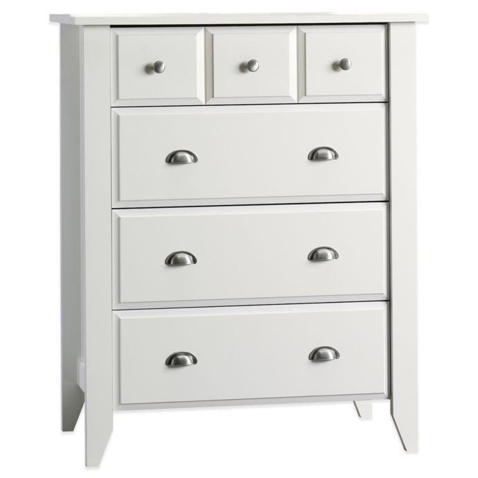 Child Craft Relaxed Traditional 4 Drawer Chest In White Bed