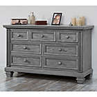 Alternate image 1 for Oxford Baby Richmond 7-Drawer Double Dresser in Brushed Grey