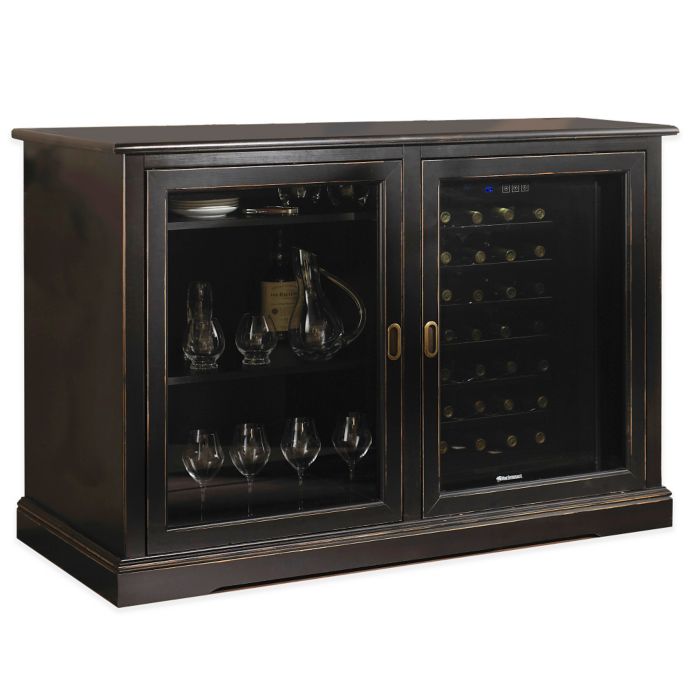 Wine Enthusiast Siena Mezzo Nero Credenza And Two 28 Bottle