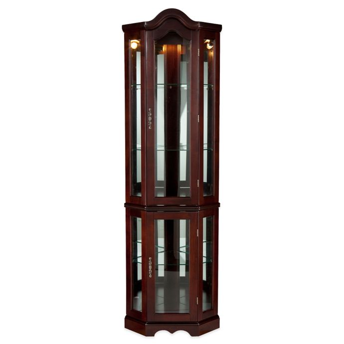 Southern Enterprises Lighted Corner Curio Cabinet Bed Bath Beyond