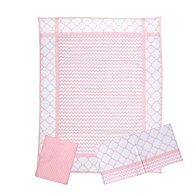 Trend Lab&reg; Pink Sky 3-Piece Crib Bedding Set. View a larger version of this product image.