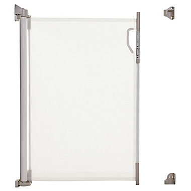 Dreambaby&reg; Indoor/Outdoor Retractable Gate in White. View a larger version of this product image.