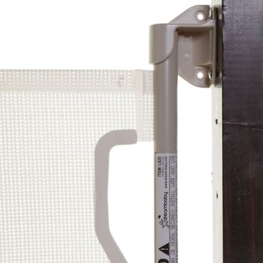 Dreambaby&reg; Indoor/Outdoor Retractable Gate in White. View a larger version of this product image.