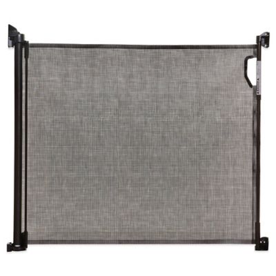 white retractable gate