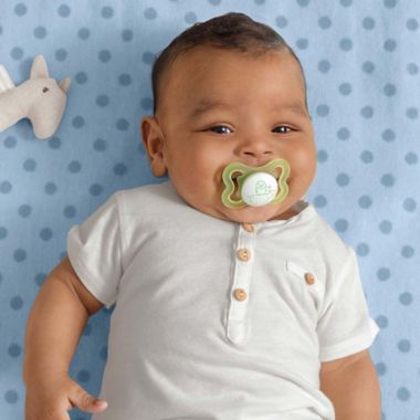MAM Mini Air 0-6M 2-Pack Pacifiers in Green. View a larger version of this product image.