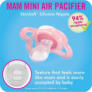 MAM Mini Air 0-6M 2-Pack Pacifiers in Green. View a larger version of this product image.