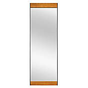 Neutype 64-Inch x 21-Inch Rectangular Wood Floor Mirror in Orange