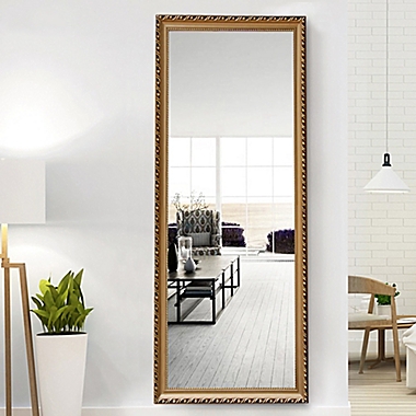 Retro Floor-Length Freestanding Mirror in Gold. View a larger version of this product image.