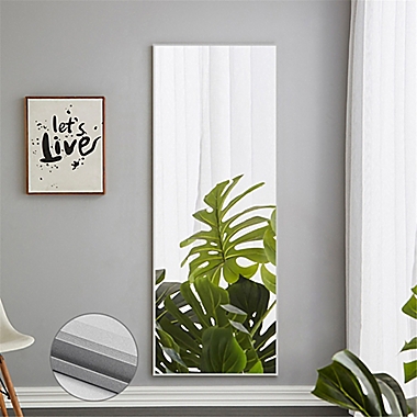 64-Inch x 21-Inch Wide Frame Rectangular Mirror in Sand Grey. View a larger version of this product image.