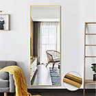 Alternate image 1 for 64-Inch x 21-Inch Wide Frame Rectangular Mirror in Bright Gold