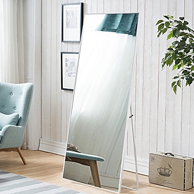 Modern 64-Inch x 21-Inch Rectangular Full Length Mirror in White. View a larger version of this product image.