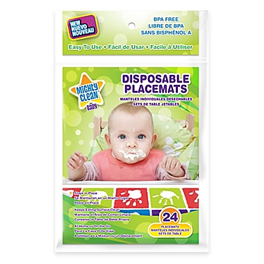 Mighty Clean Baby&trade; 24-Pack Disposable Placemats. View a larger version of this product image.