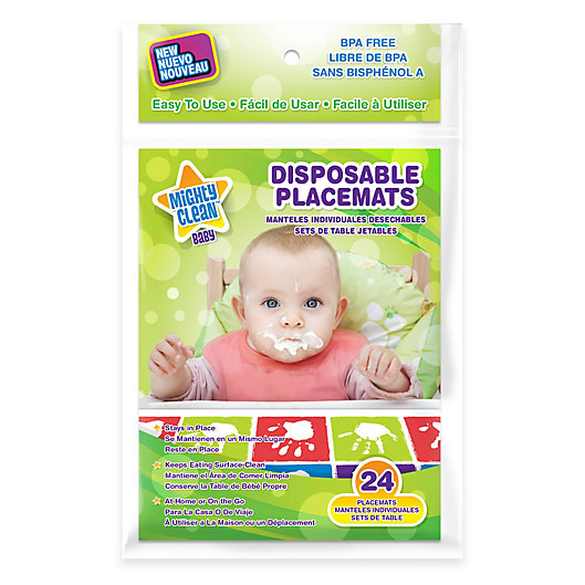 Alternate image 1 for Mighty Clean Baby™ 24-Pack Disposable Placemats