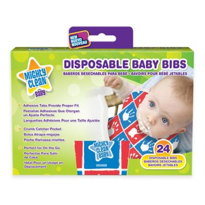 Mighty Clean Baby&trade; 24-Pack Disposable Baby Bibs