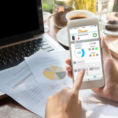 Crane smartDrop Cool-Mist Humidifier in Grey. View a larger version of this product image.